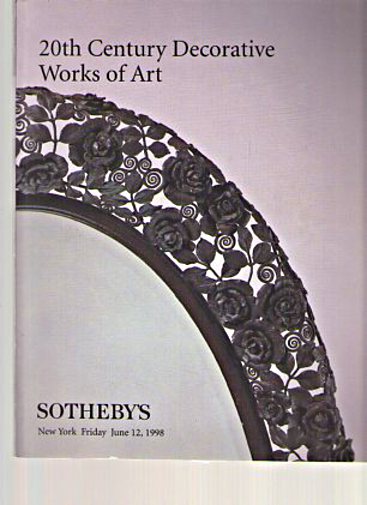 Sothebys 1998 Decorative Arts of the 20th Century (Art Deco)