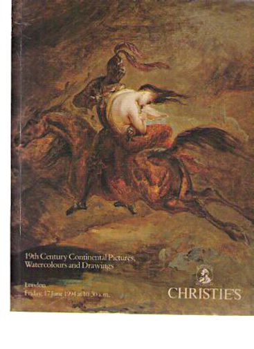 Christies June 1994 19th Century Continental Pictures, Watercolours - Click Image to Close
