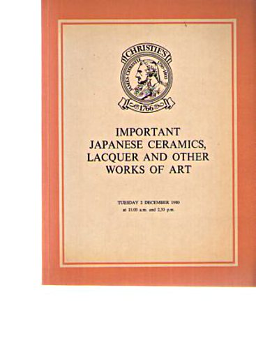 Christies 1980 Important Japanese Ceramics & Works of Art