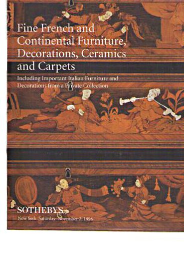 Sothebys 1996 Fine French, Continental & Italian Furniture