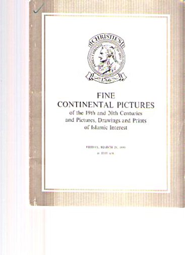 Christies 1980 Fine Continental 19th to 20th C Pictures, Islamic