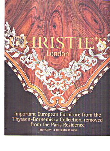 Christies 2000 Important European Furniture Thyssen-Bornemisza