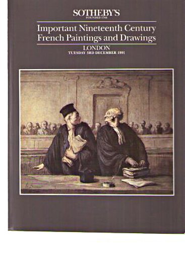 Sothebys 1991 Important 19th Century French Paintings Drawings