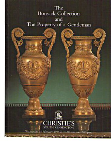 Christies 1996 Bonsack Collection (French) Furniture etc