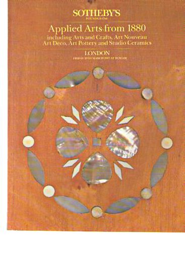 Sothebys 1987 Applied Arts from 1880, Art Nouveau, Deco