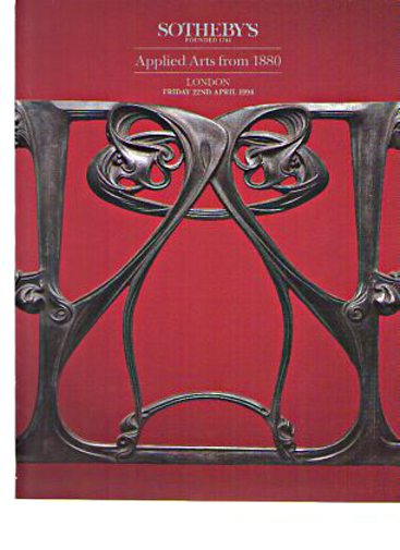 Sothebys 1994 Applied Arts from 1880, Art Nouveau, Art Deco (Digital only)