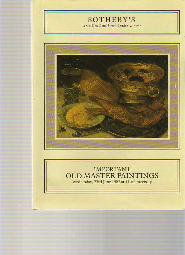 Sothebys June 1982 Important Old Master Paintings