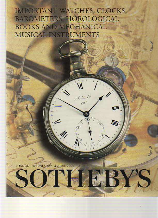 Sothebys April 2001 Important Clocks, Watches, Barometers