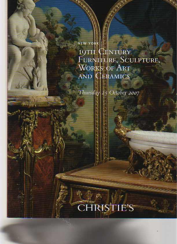Christies October 2007 19th Century Furniture, Sculpture & Works of Art