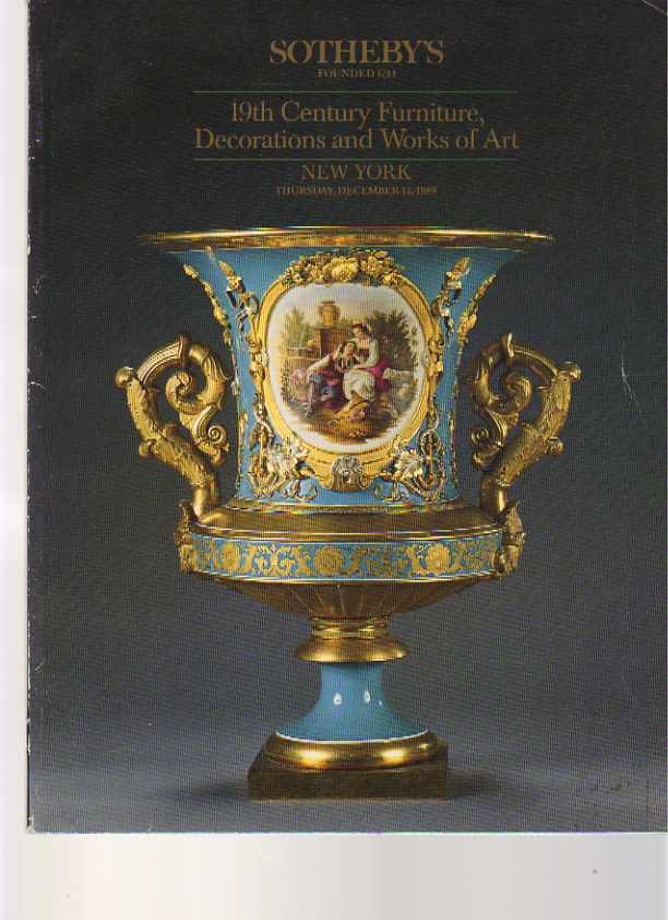 Sothebys December 1989 19th Century Furniture, Decorations & Works of Art