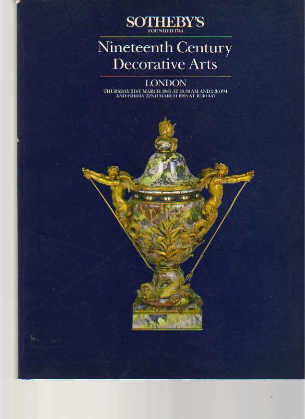 Sothebys 1985 Nineteenth Century Decorative Arts