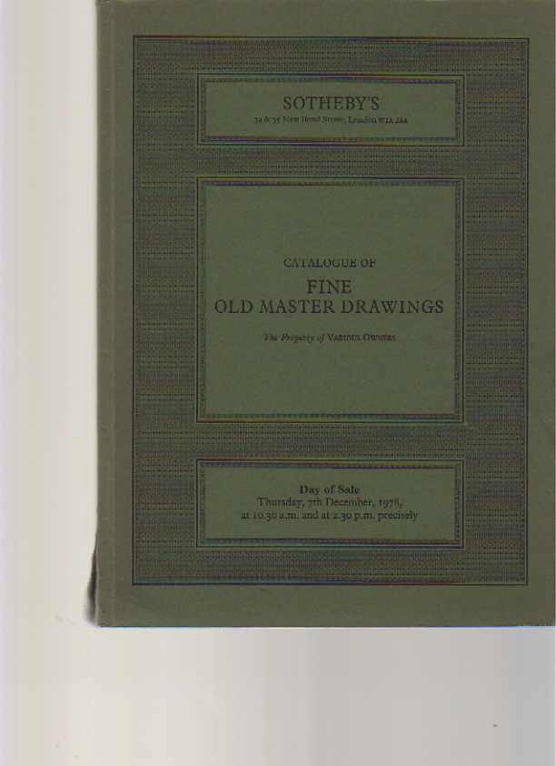 Sothebys 1978 Fine Old Master Drawings