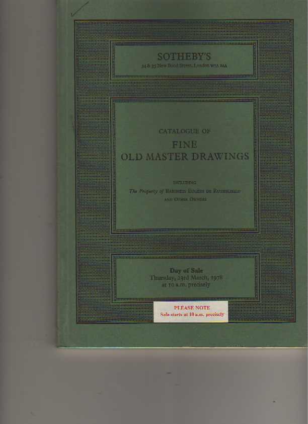 Sothebys March 1978 Fine Old Master Drawings