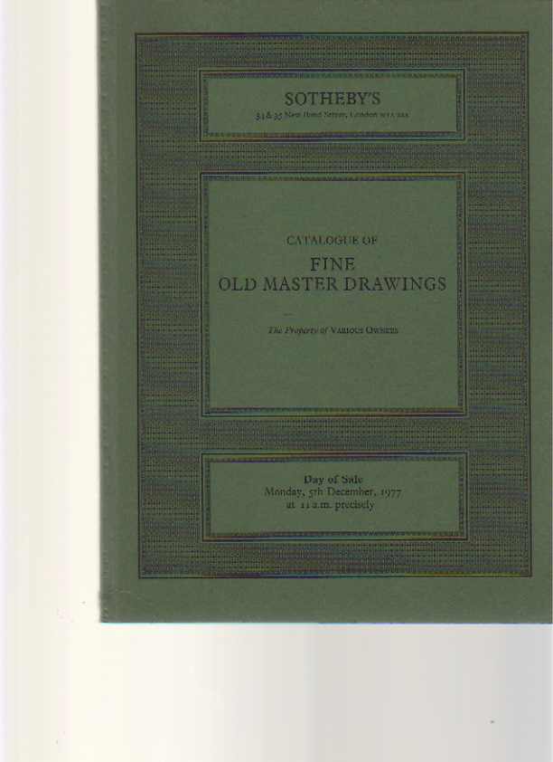 Sothebys December 1977 Fine Old Master Drawings