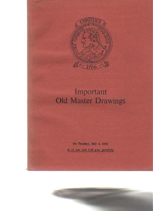 Christies 1972 Important Old Master Drawings