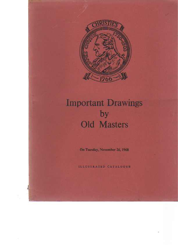 Christies 1968 Important Drawings by Old Masters