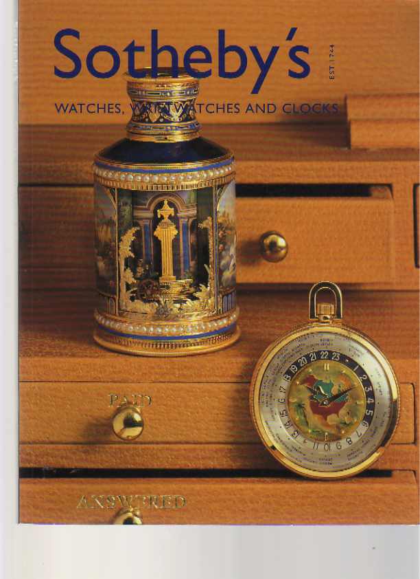 Sothebys 2001 Watches, Wristwatches & Clocks