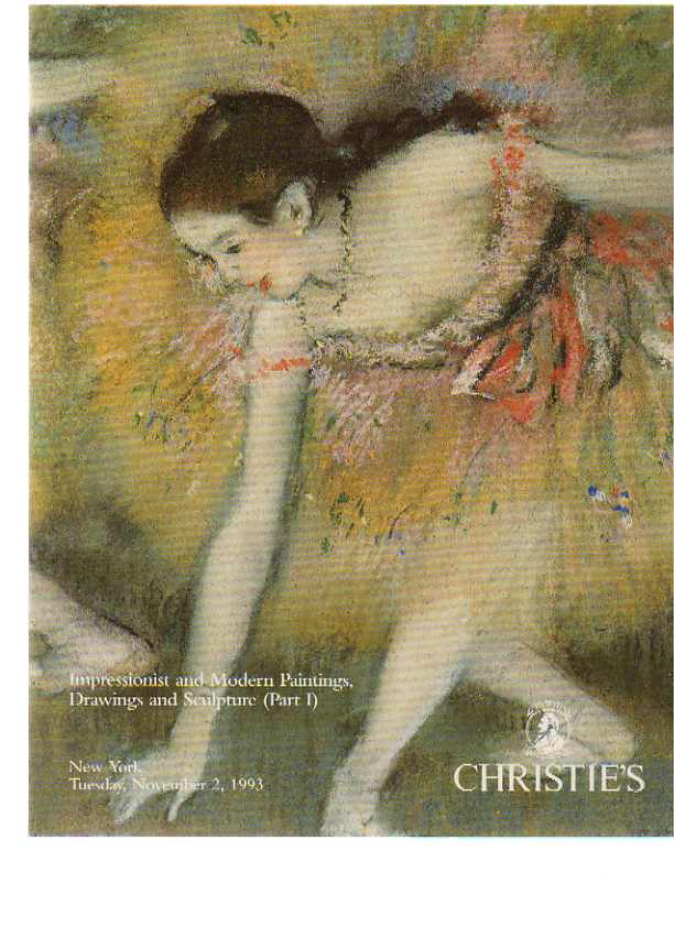 Christies Nov 1993 Impressionist & Modern Paintings, Drawings (Digital Only)