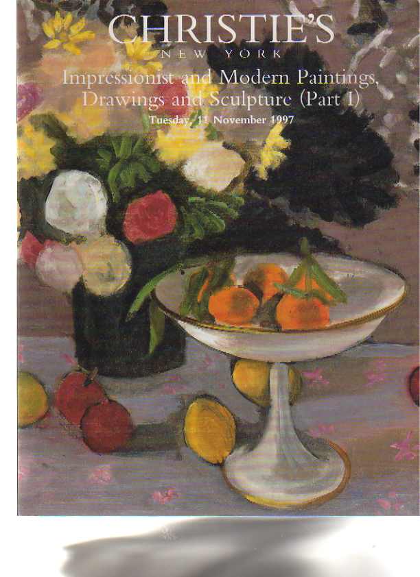 Christies 1997 Impressionist & Modern Paintings, Drawings