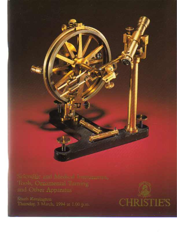 Christies March 1994 Scientific & Medical Instruments, Tools