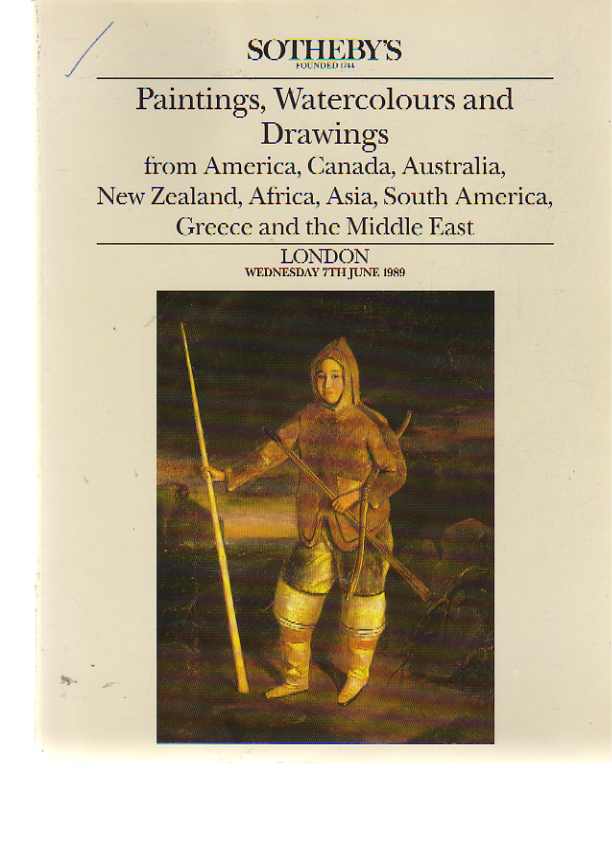 Sothebys 1989 Paintings, Watercolours & Drawings, Greece and the Middle East