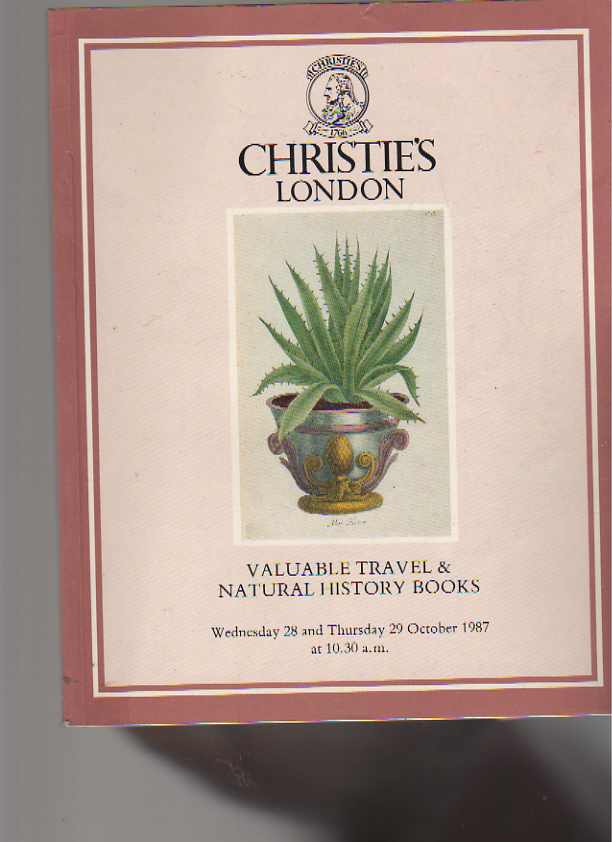 Christies 1987 Valuable Travel & Natural History Books - Click Image to Close