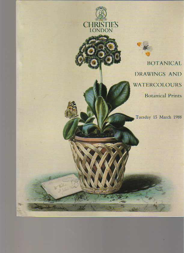 Christies 1988 Botanical Drawings & Watercolours & Prints - Click Image to Close