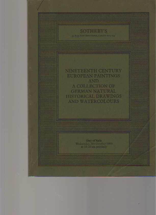 Sothebys 1983 Natural Historical Drawings & 19th Century Art - Click Image to Close