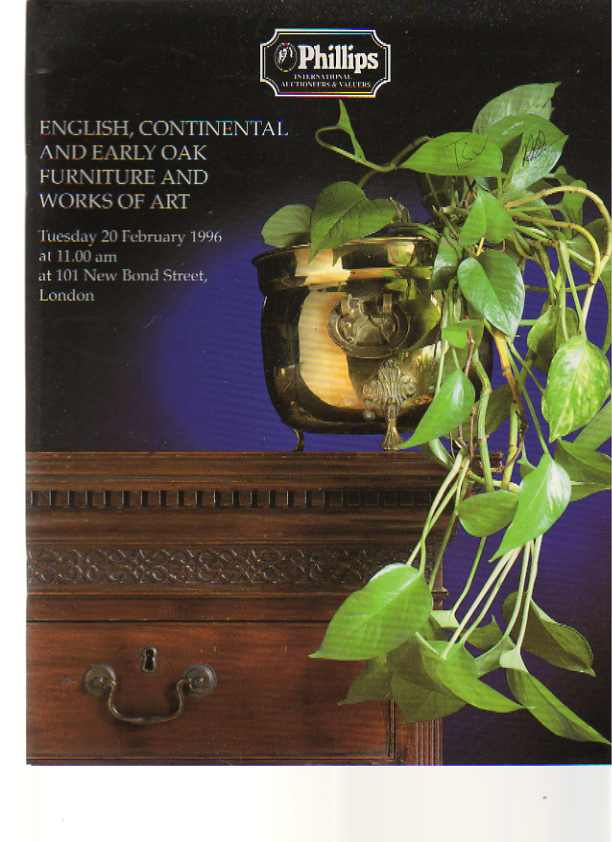 Phillips 1996 English, Continental & Early Oak Furniture ...