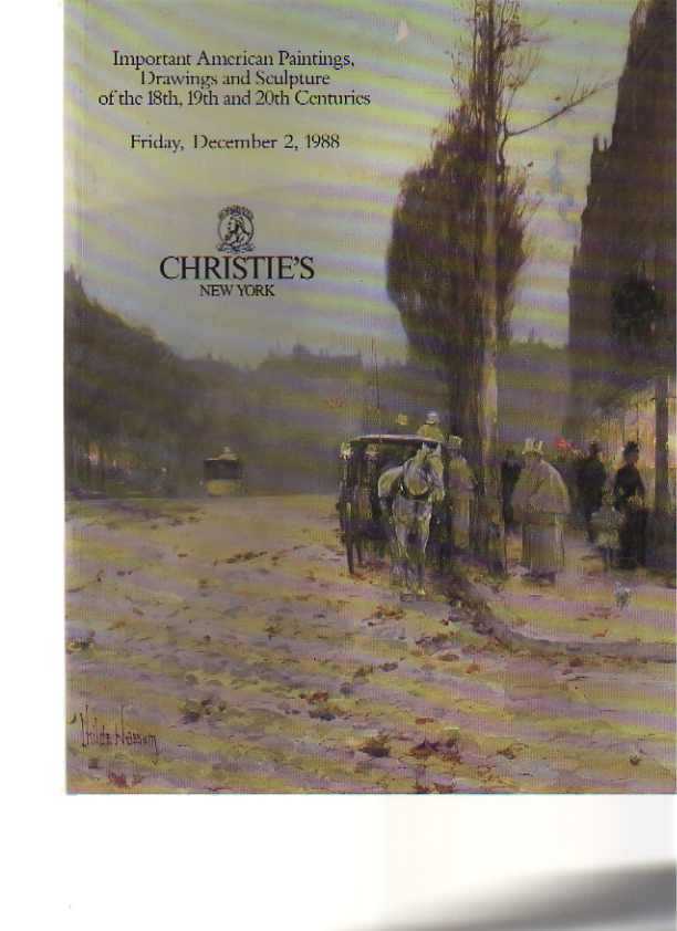 Christies 1988 18th- 20th Century American Paintings Drawings - Click Image to Close