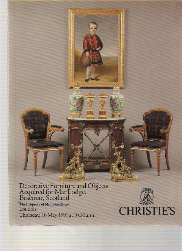 Christies 1991 Furniture & Objects for Mar Lodge, Braemar