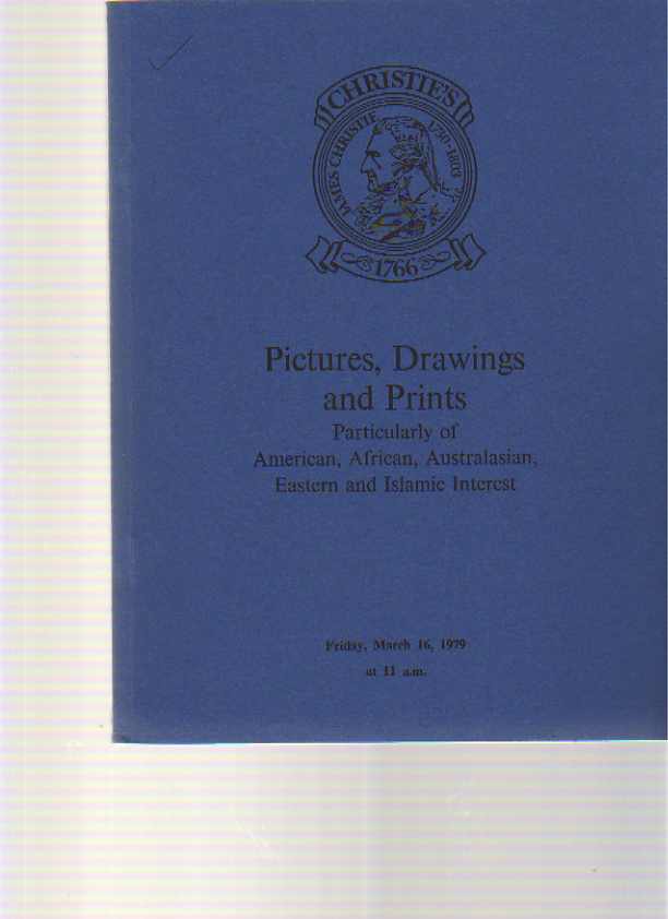 Christies 1979 Pictures Drawings of American,Australian interest - Click Image to Close