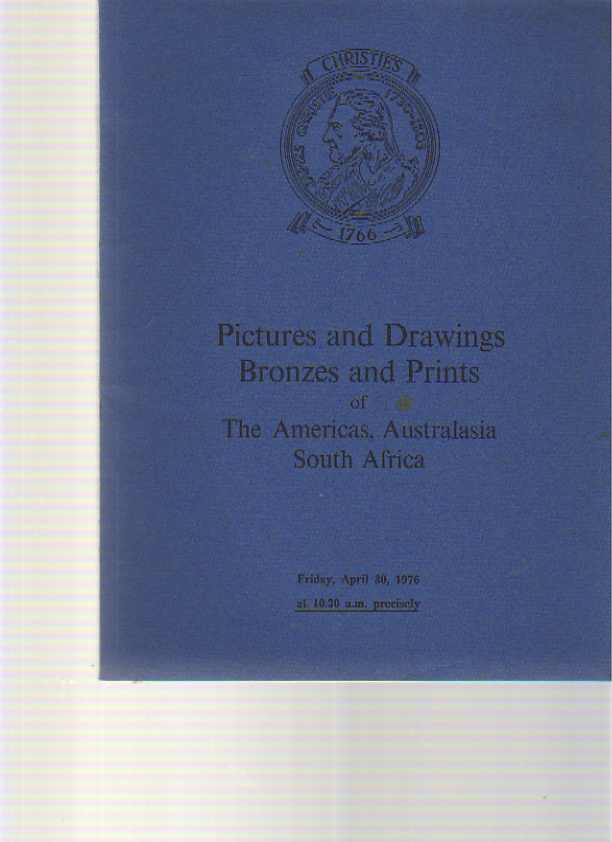 Christies 1976 Pictures Bronzes of American Australian interest - Click Image to Close