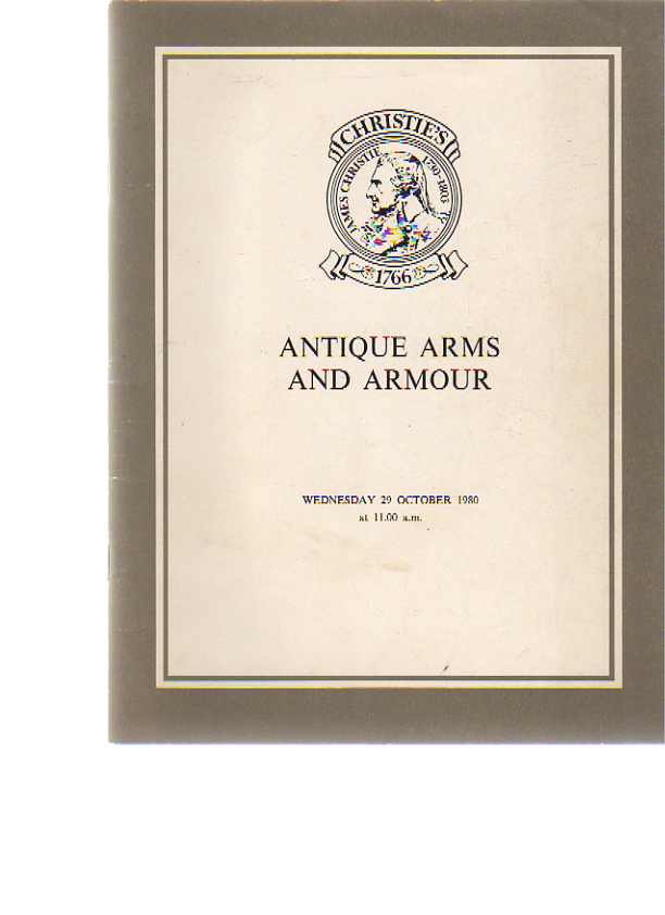 Christies October 1980 Antique Arms and Armour (Digital only)
