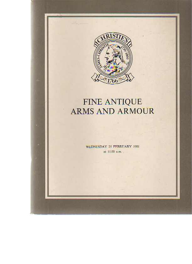 Christies 1981 Fine Antique Arms and Armour (Digital only)