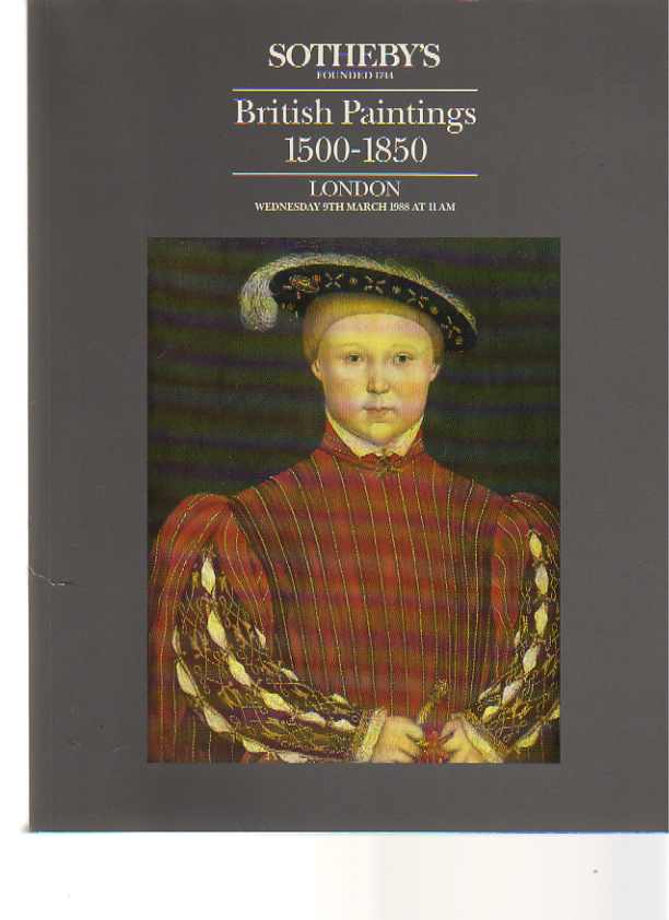 Sothebys March 1988 British Paintings 1500-1850