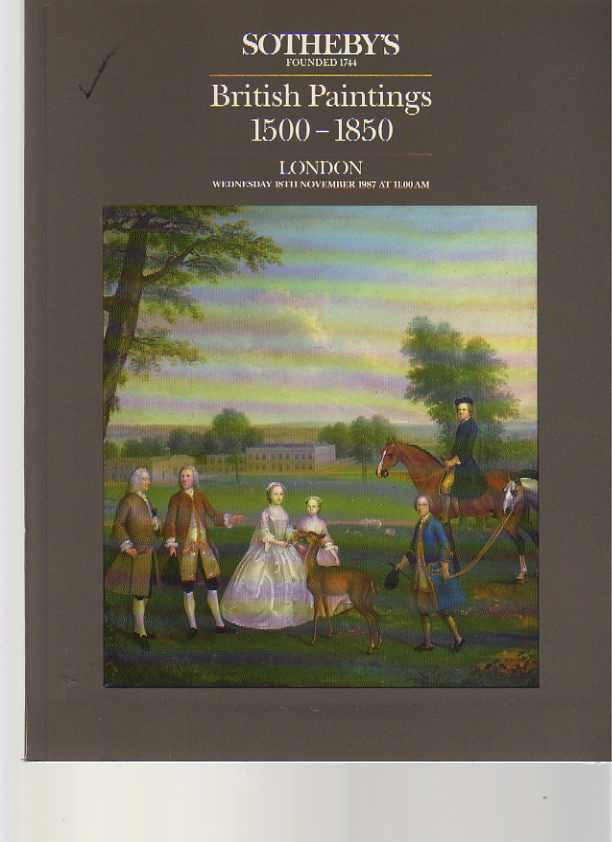 Sothebys November 1987 British Paintings 1500 - 1850