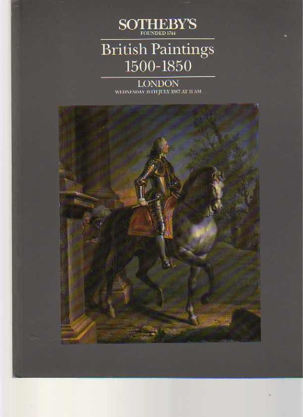Sothebys July 1987 British Paintings 1500 - 1850