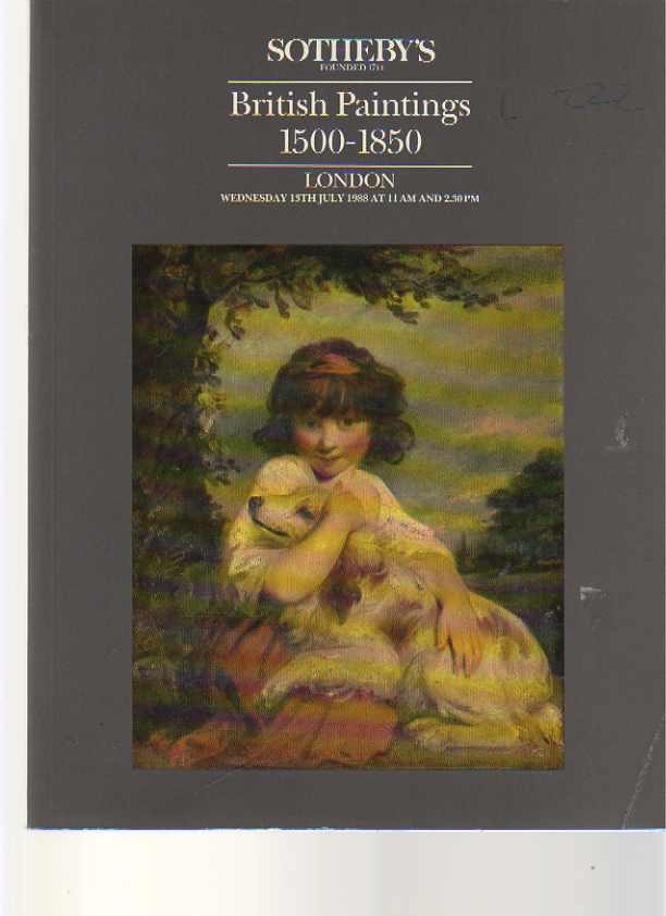 Sothebys 1988 British Paintings 1500-1850