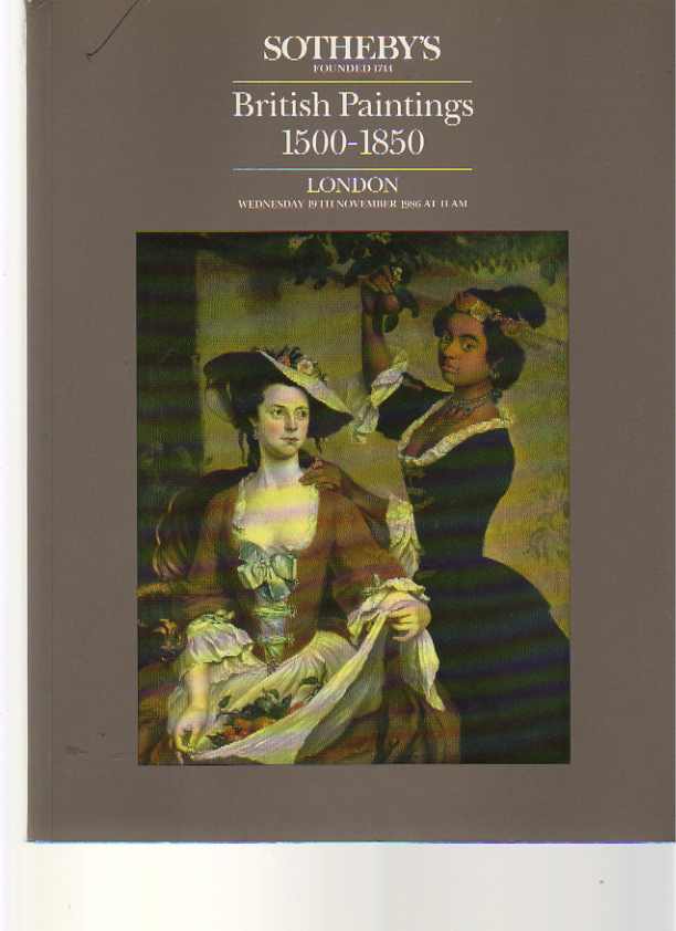 Sothebys November 1986 British Paintings 1500 - 1850