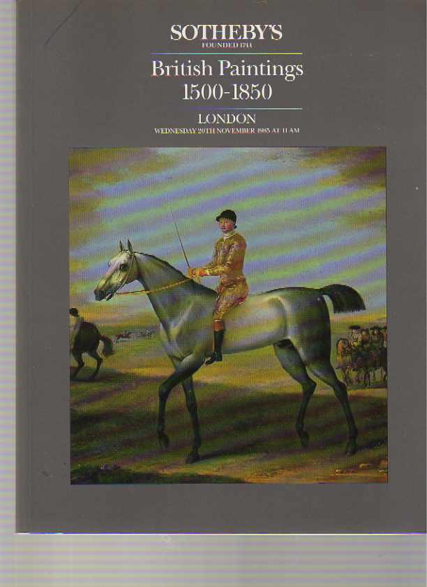 Sothebys November 1985 British Paintings 1500 - 1850