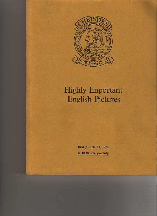 Christies 1978 Highly Important English Pictures