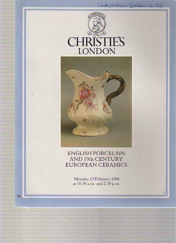 Christies 1984 English Porcelain, 19th C European Ceramics