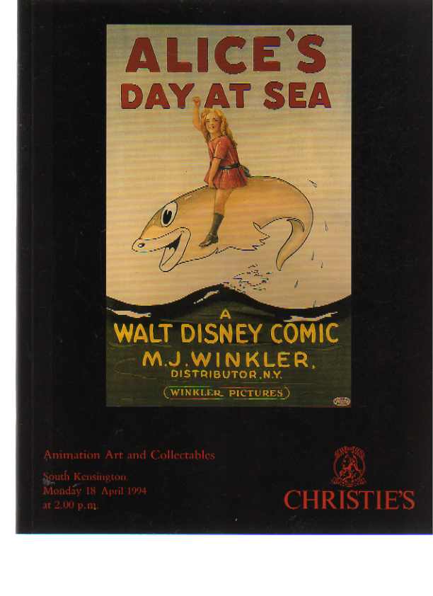 Christies 1994 Animation Art & Collectibles (Digital only)