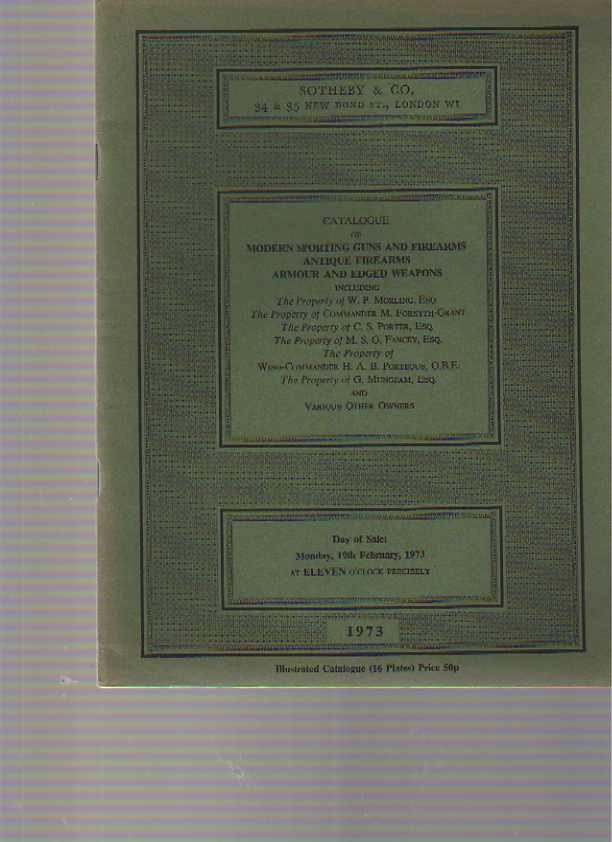Sothebys 1973 Modern Sporting Guns & Antique Firearms Armour (Digital only)