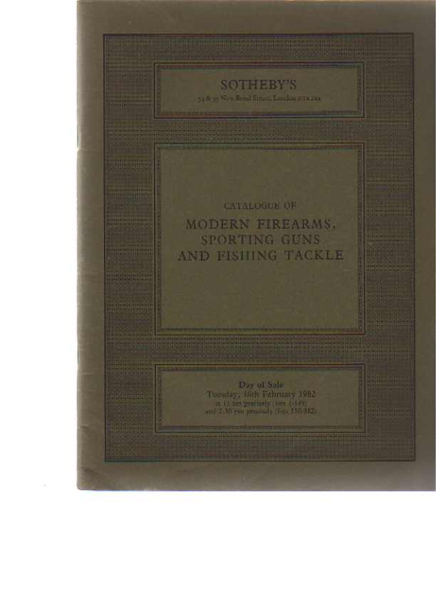 Sothebys 1982 Modern Firearms, Sporting Guns, Fishing Tackle