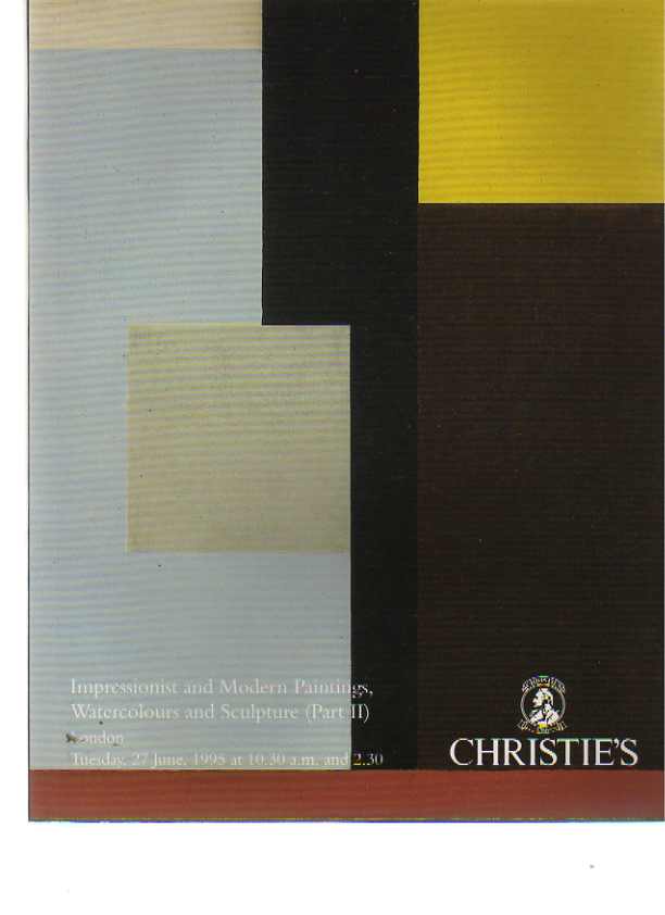 Christies 1995 Impressionist & Modern Paintings, Watercolors (Part II)