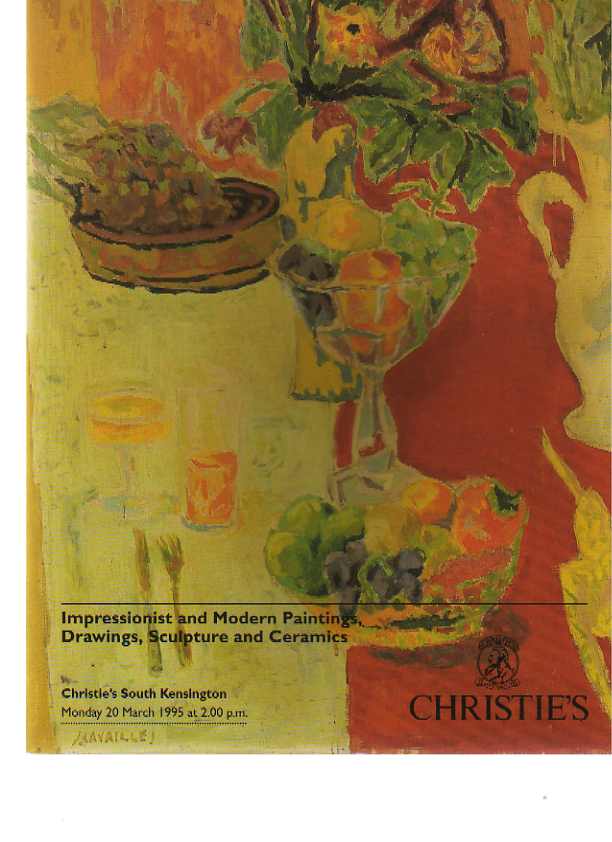 Christies 1995 Impressionist Paintings & (Picasso) Ceramics