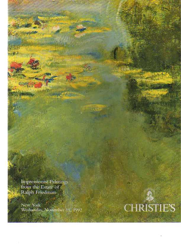 Christies 1992 Friedman Collection Impressionist Paintings - Click Image to Close