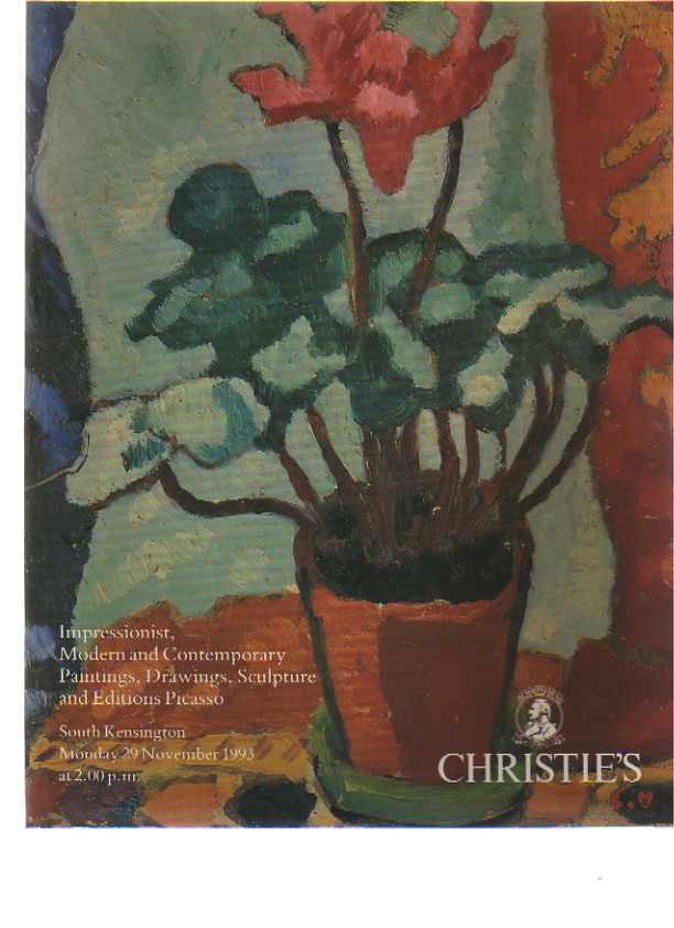 Christies 1993 Impressionist Pictures Editions Picasso - Click Image to Close